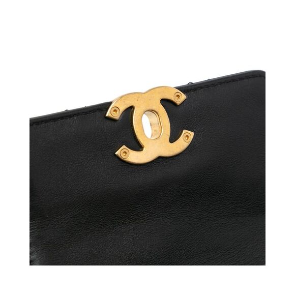 Pre Loved Chanel Mini Quilted Calfskin Framing Chain Flap Women Black Crossbody - Picture 7 of 8